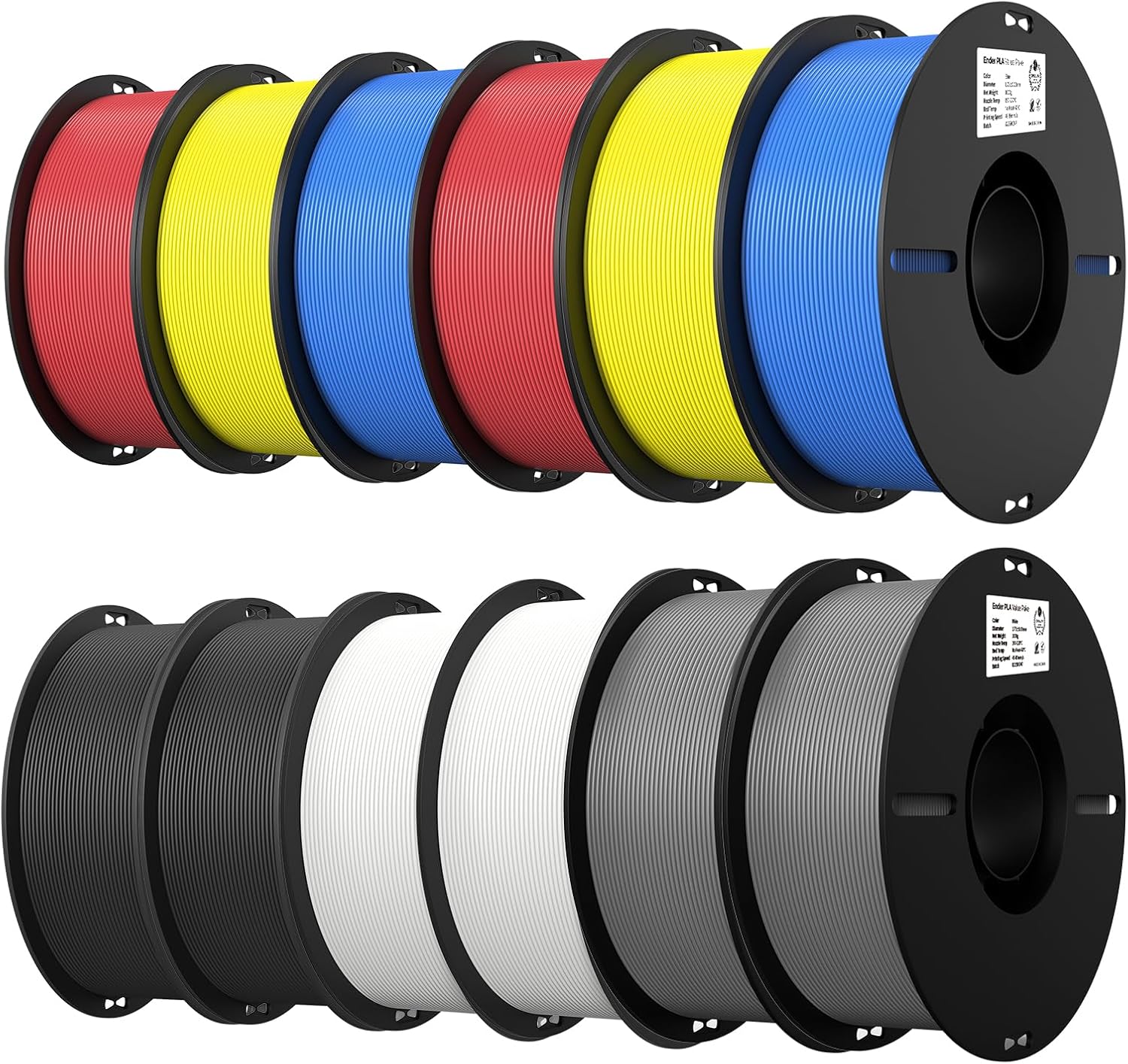 3D Printing Overhangs - 12 Pack PLA 1.75mm Filament Bundle