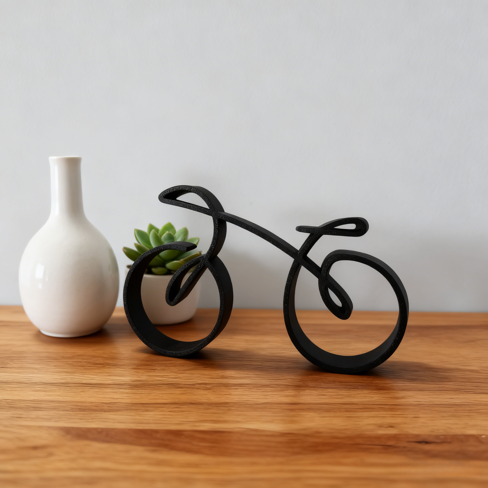 3D Printing Enthusiast - Elegant 3D Printed Cycling Sculpture, Minimalist