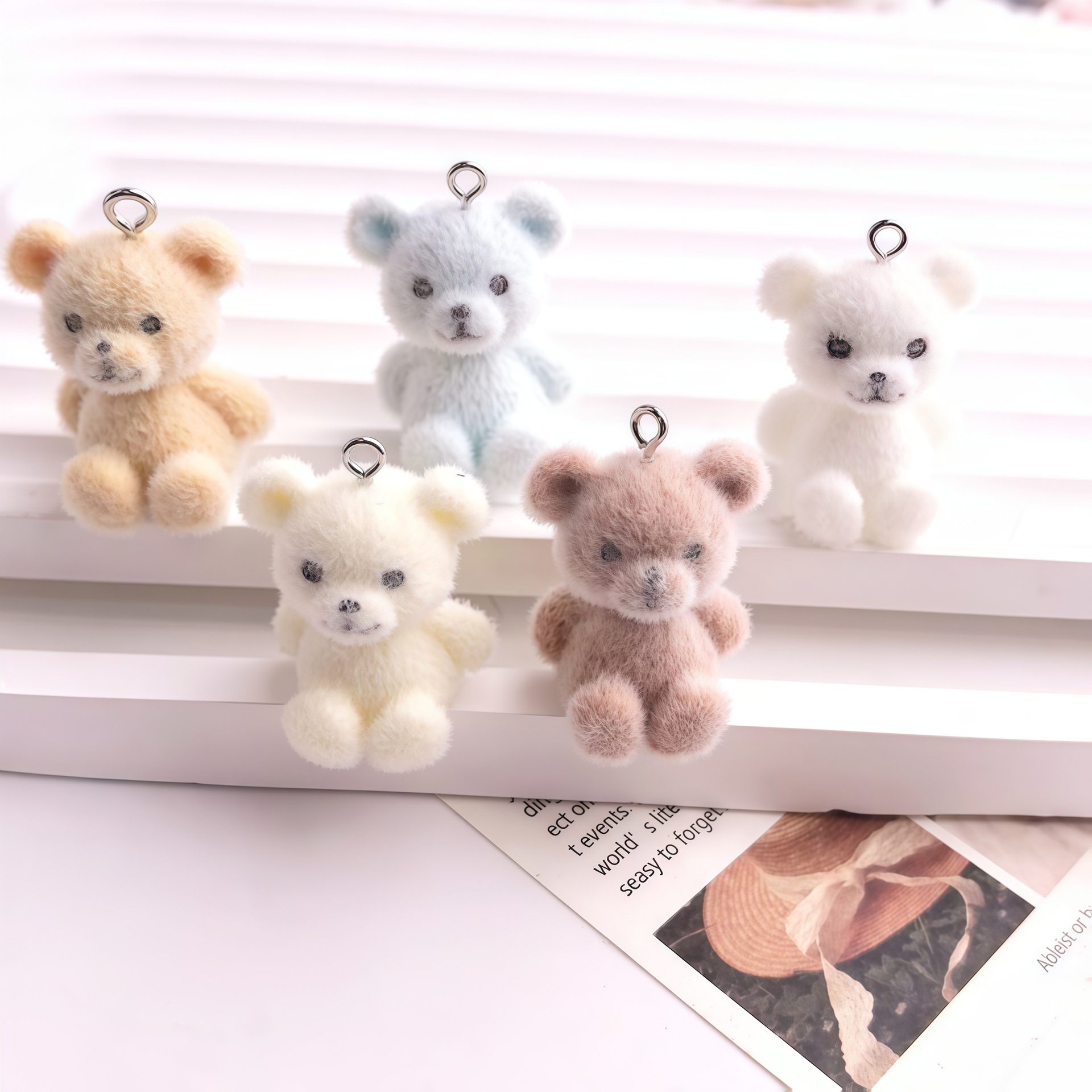 5pcs 3D Flocked Bear Resin Cha - 3D Printing Earrings บทวิจารณ์และราคา