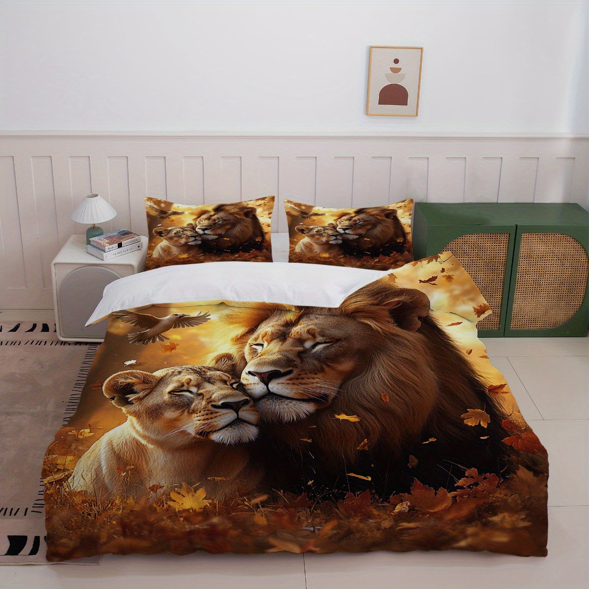 3pcs Lion Couple Bedding Set 3 - 3D Printing Nerd บทวิจารณ์และราคา