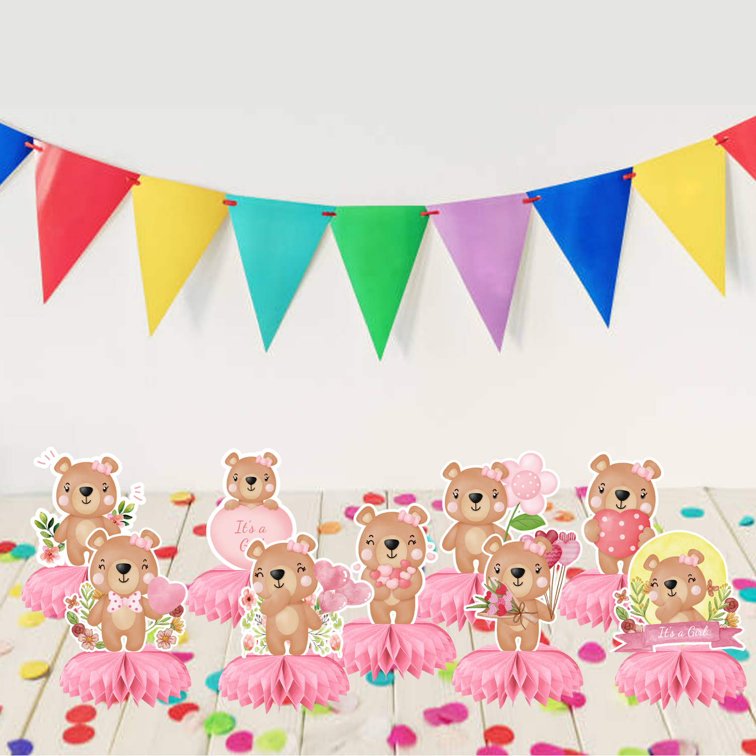 9Pcs Pink Bear 3D Honeycomb Ce - 3D Printing Table บทวิจารณ์และราคา