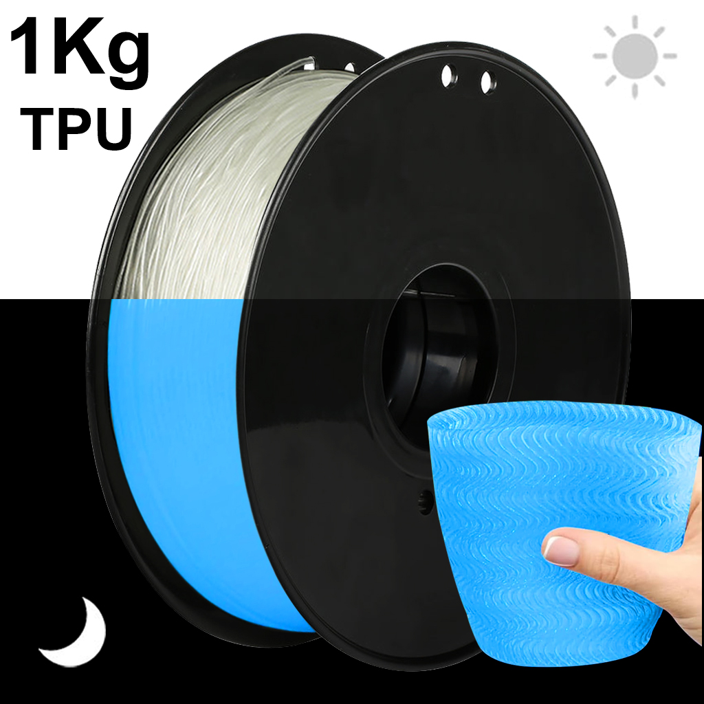 TPU Glowing Blue In The Dark 2 - Tpu Flexible Filament บทวิจารณ์และราคา