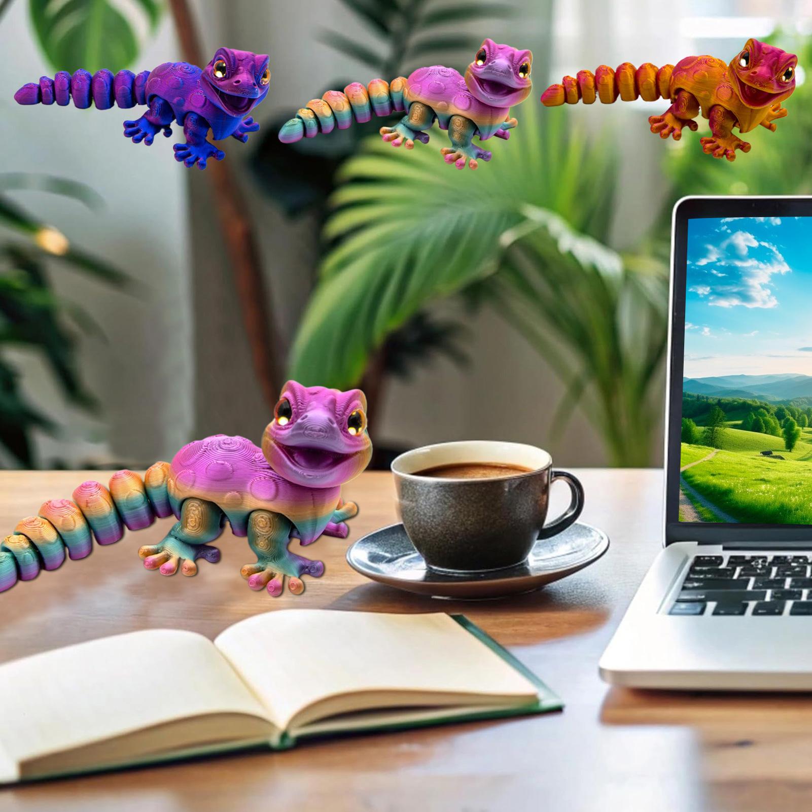 3D Printed Gecko Figurine Liza - 3D Printing Lizard บทวิจารณ์และราคา