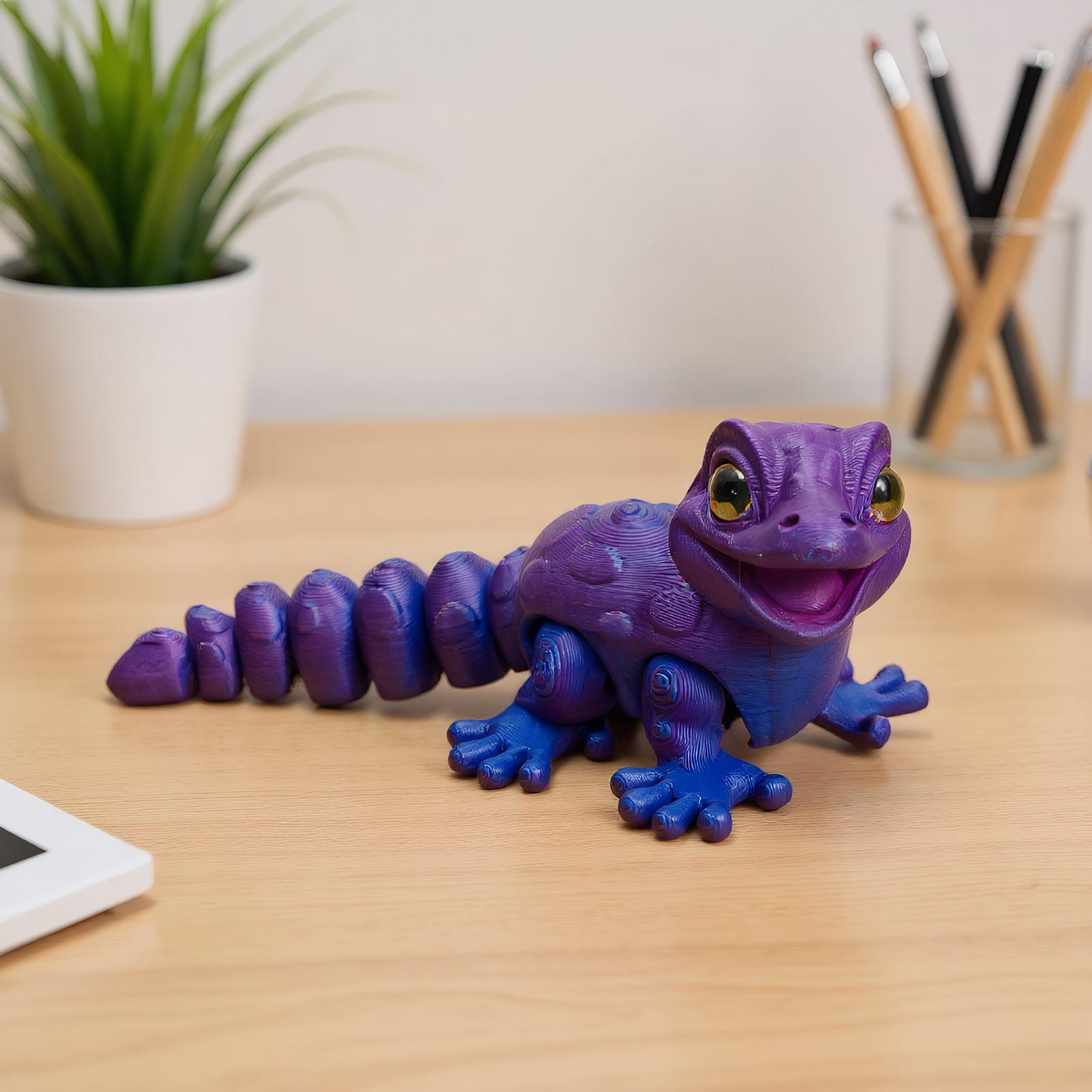3D Printed Gecko Figurine Liza - 3D Printing Lizard บทวิจารณ์และราคา