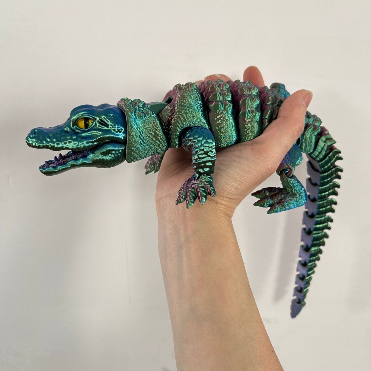 3D Printed Crocodile with Inte - 3D Printing Lizard บทวิจารณ์และราคา