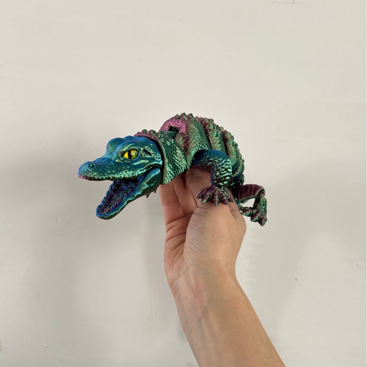 3D Printed Crocodile with Inte - 3D Printing Lizard บทวิจารณ์และราคา