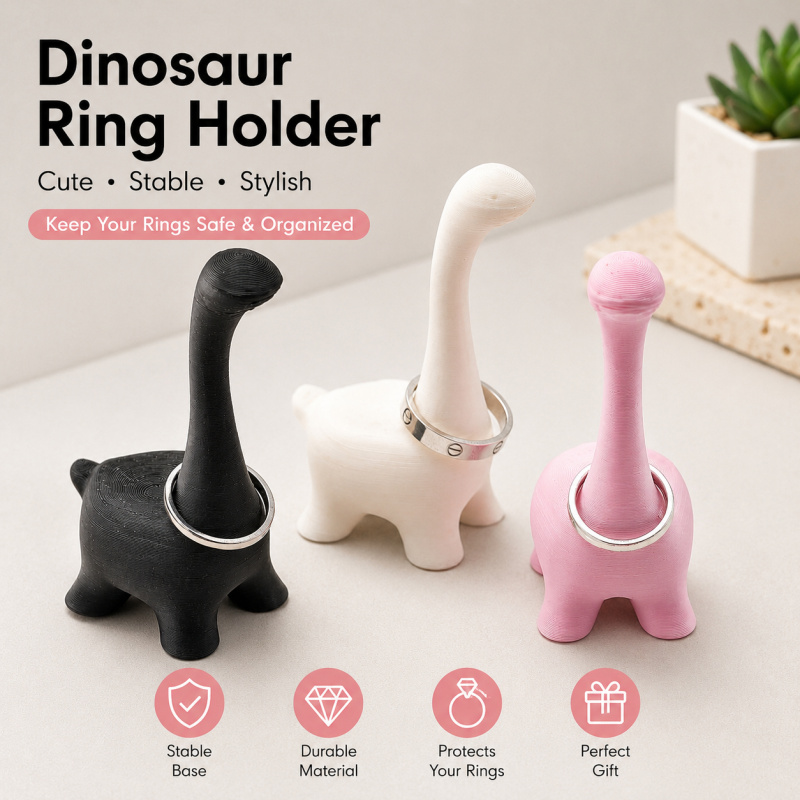 Cute Dinosaur Ring Holder 3D P - 3D Printing Table บทวิจารณ์และราคา