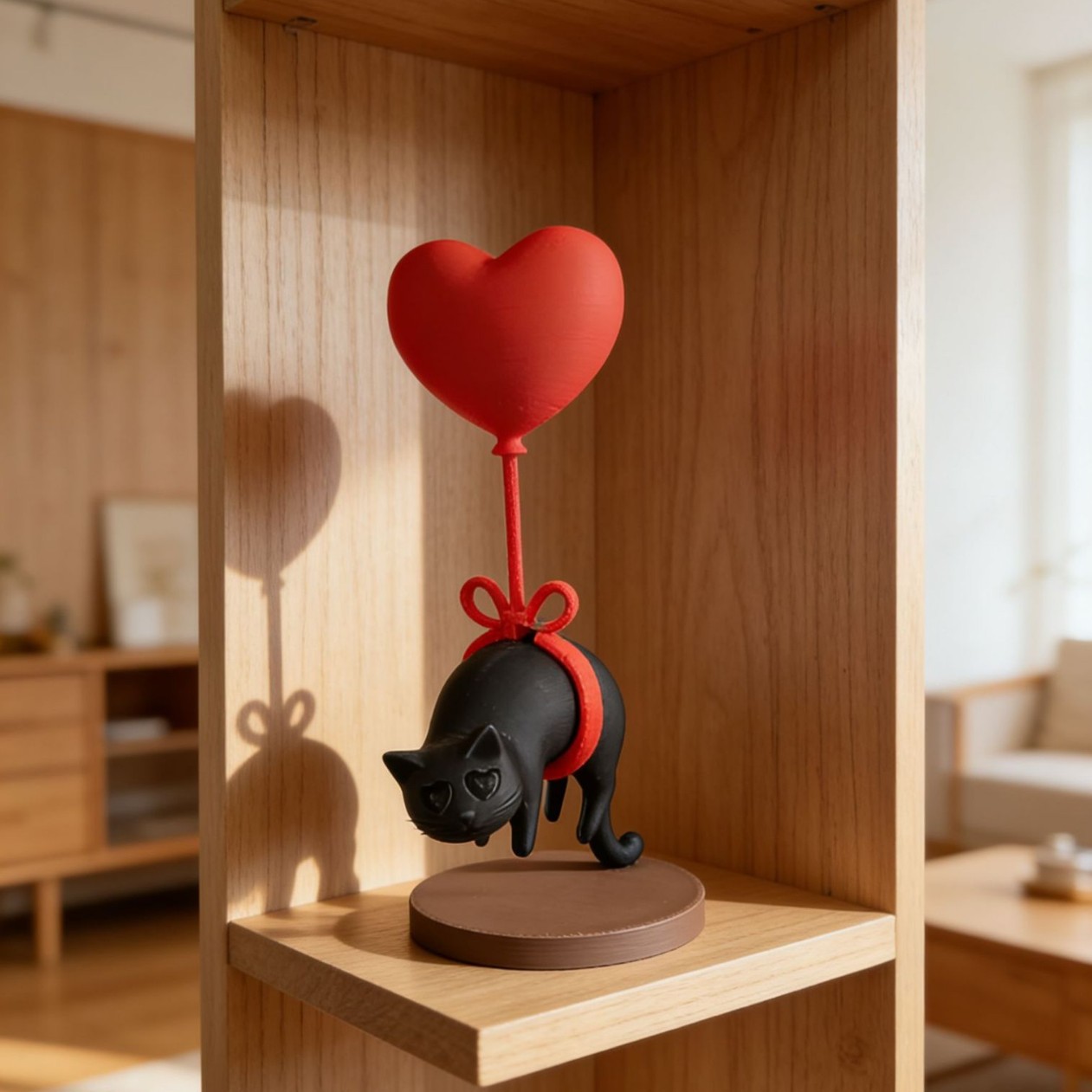 Floating Cat w/ Heart Balloon  - 3D Printing Table บทวิจารณ์และราคา