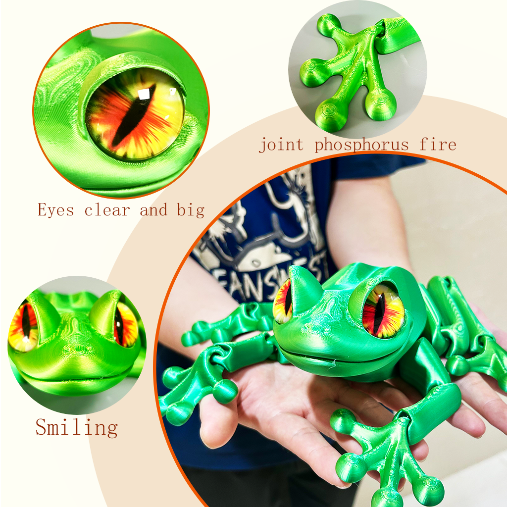 3D Printed Frog Statue, Flexib - 3D Printing Lizard บทวิจารณ์และราคา