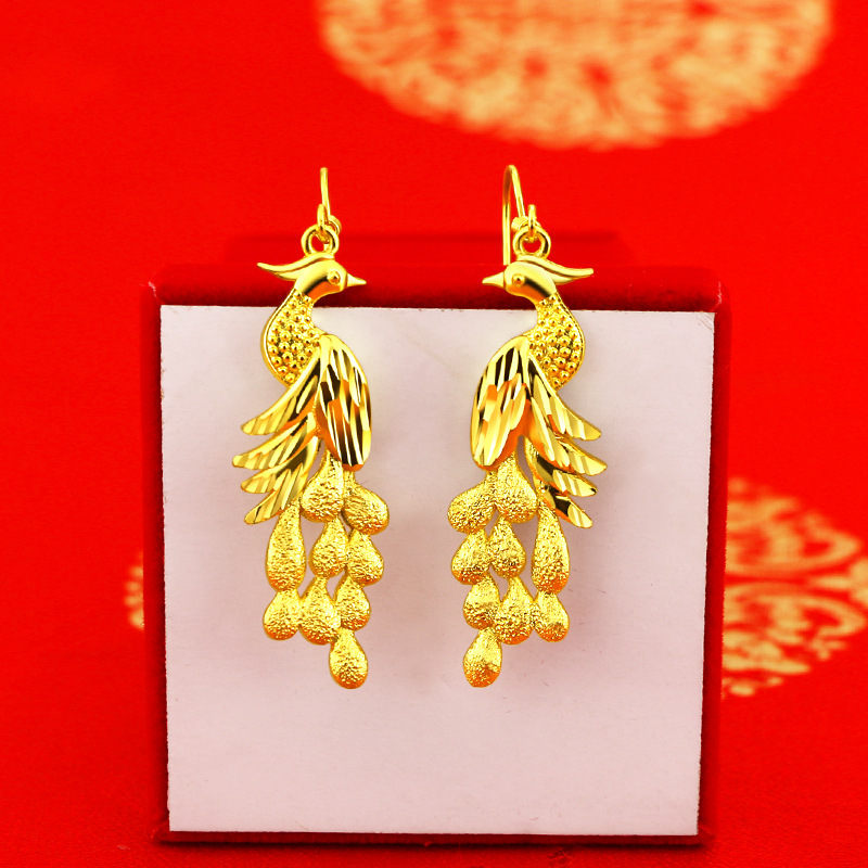 Fashion 14K Yellow Gold Color  - 3D Printing Earrings บทวิจารณ์และราคา