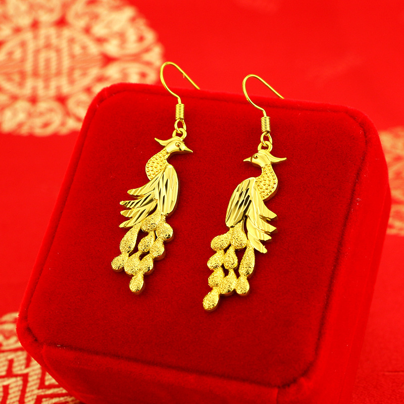 Fashion 14K Yellow Gold Color  - 3D Printing Earrings บทวิจารณ์และราคา