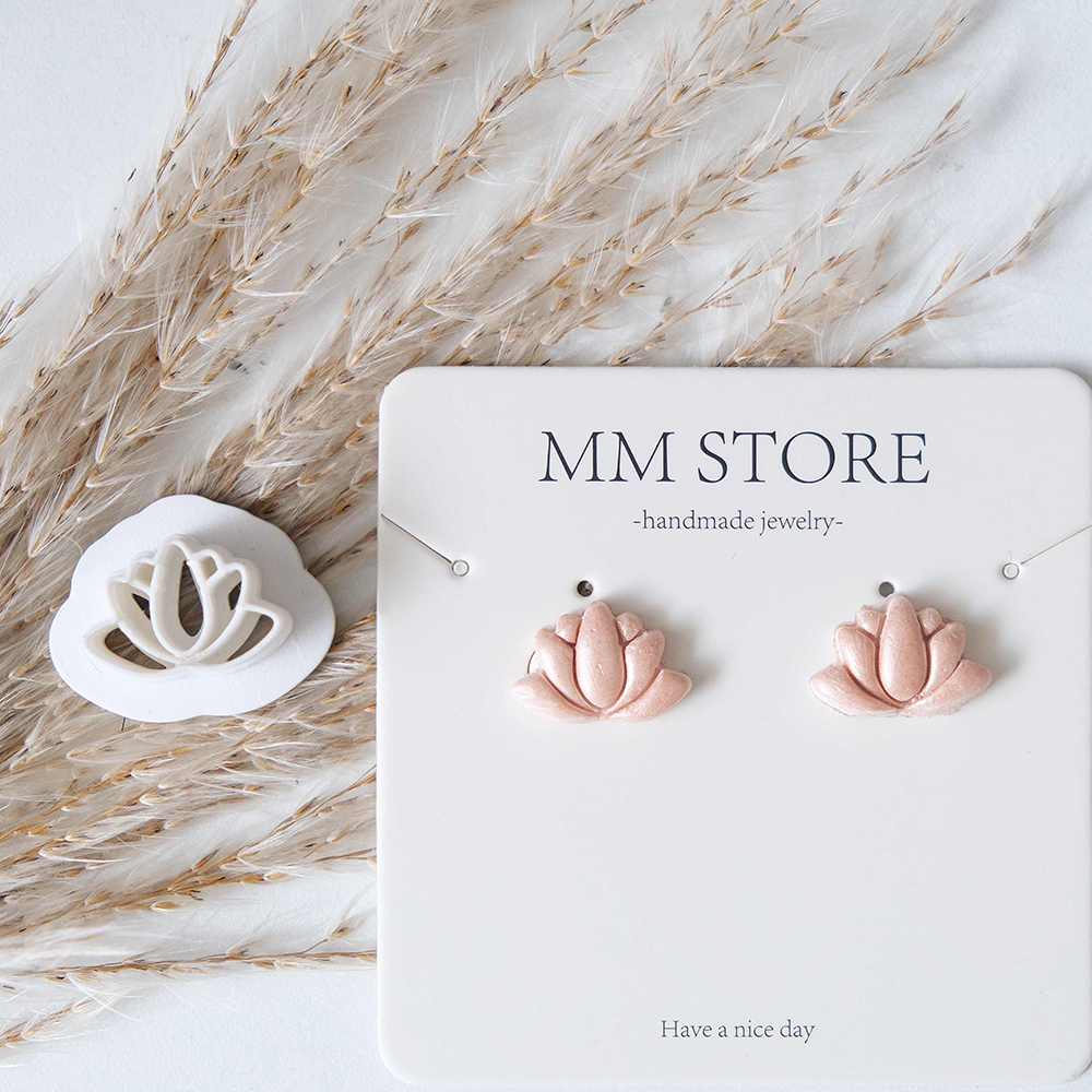 1pc Lotus Flower Clay Cutters  - 3D Printing Earrings บทวิจารณ์และราคา
