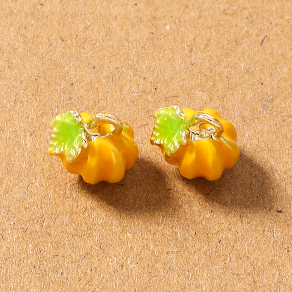 5pcs Cute Enamel 3D Pumpkin Ch - 3D Printing Earrings บทวิจารณ์และราคา