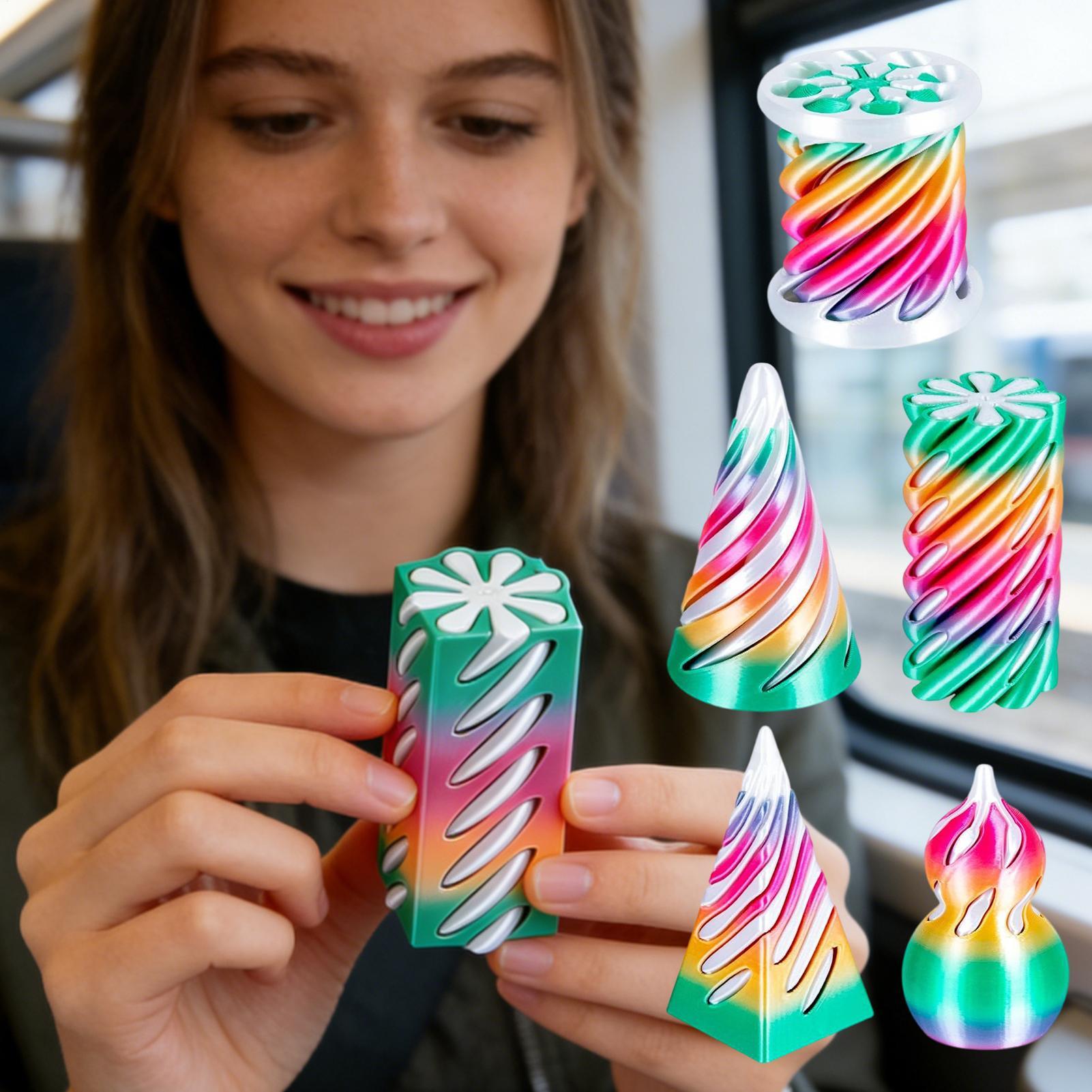Spiral Cone Fidget Toy 6 Piece - 3D Printing Table บทวิจารณ์และราคา