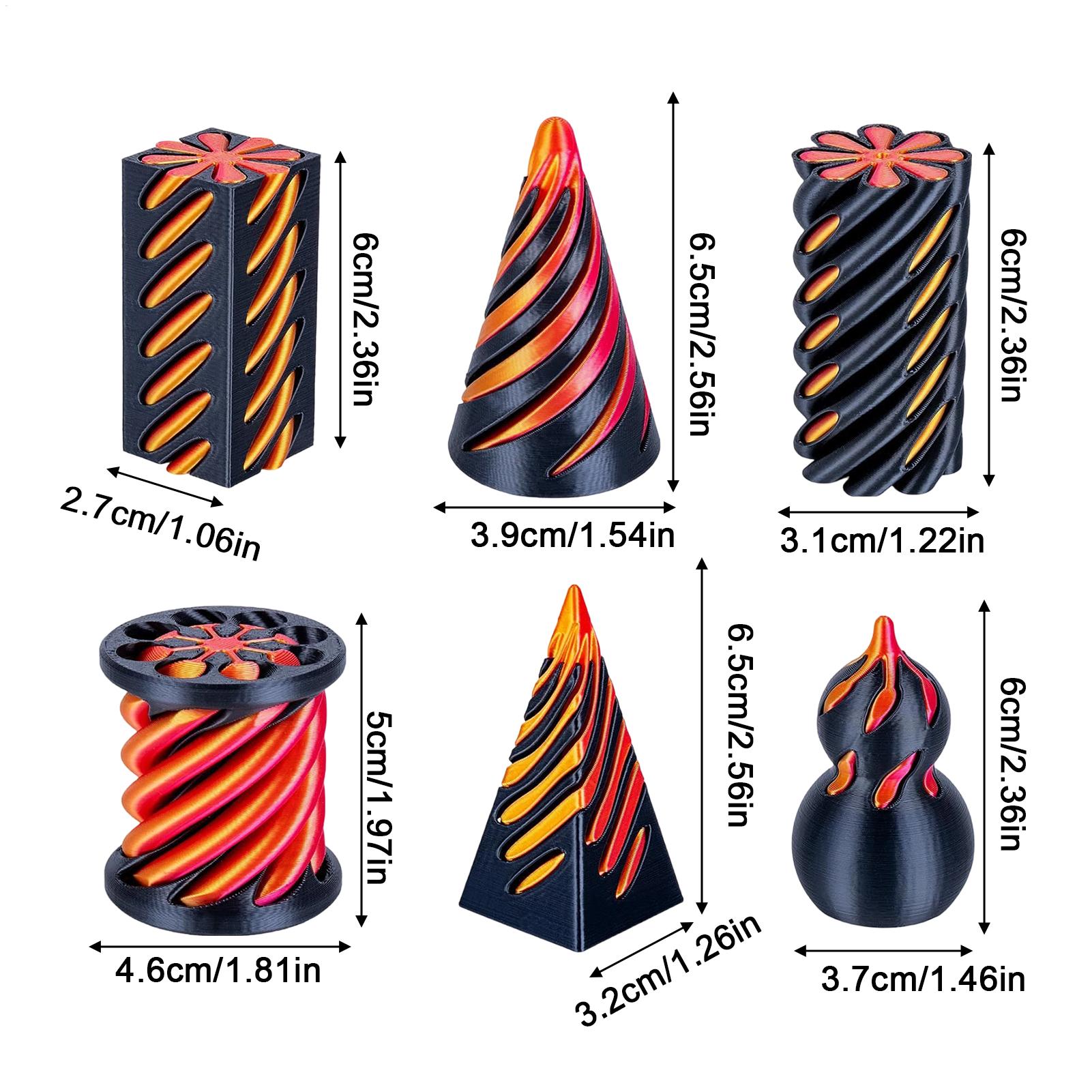 Spiral Cone Fidget Toy 6 Piece - 3D Printing Table บทวิจารณ์และราคา