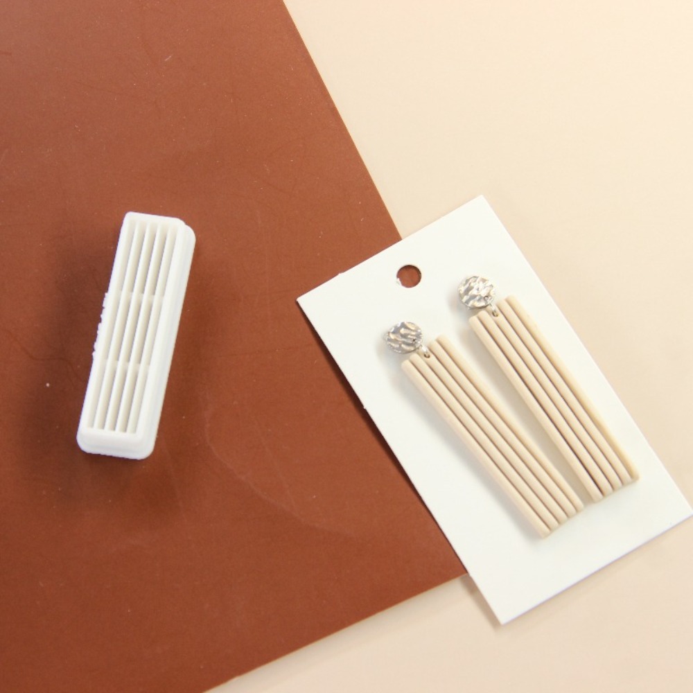 4Pcs Geometric Tassel Polymer  - 3D Printing Earrings บทวิจารณ์และราคา