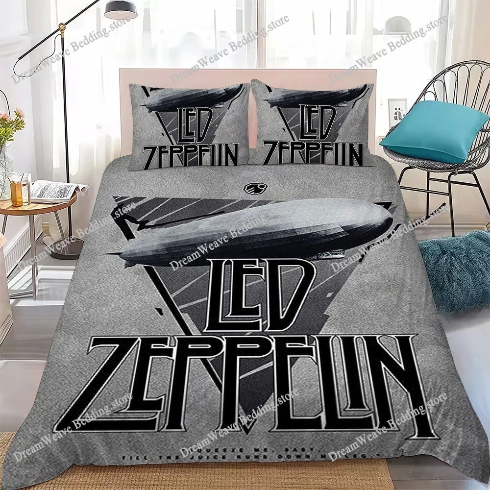 Led Z-Zeppelins Band Duvet Cov - 3D Printing Z Banding บทวิจารณ์และราคา