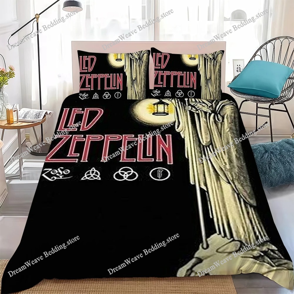 Led Z-Zeppelins Band Duvet Cov - 3D Printing Z Banding บทวิจารณ์และราคา