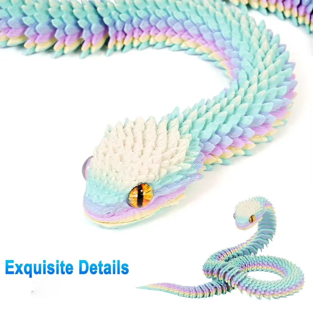 30/40cm 3D Printed Snake Toys  - 3D Printing Lizard บทวิจารณ์และราคา