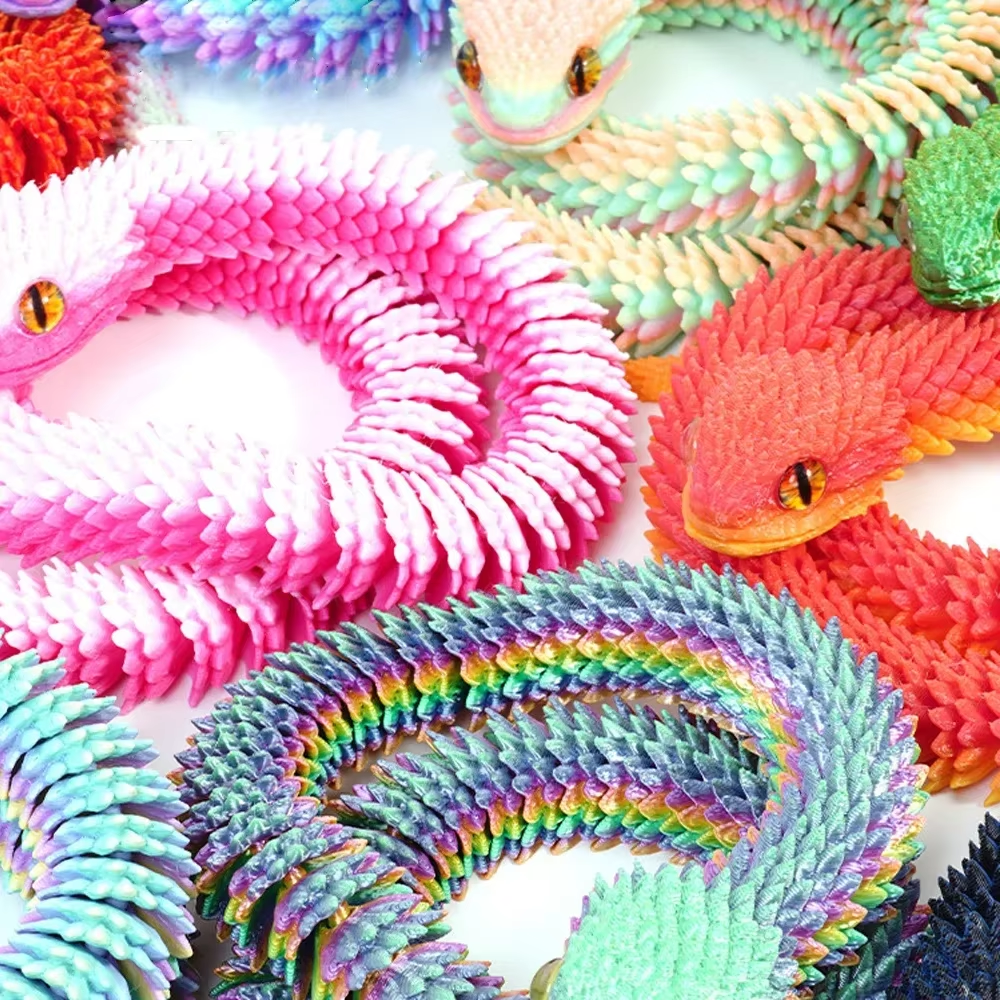 30/40cm 3D Printed Snake Toys  - 3D Printing Lizard บทวิจารณ์และราคา