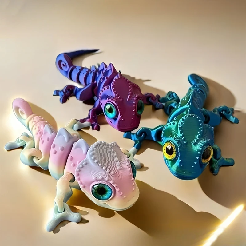 New 3D Printing Chameleon Figu - 3D Printing Lizard บทวิจารณ์และราคา