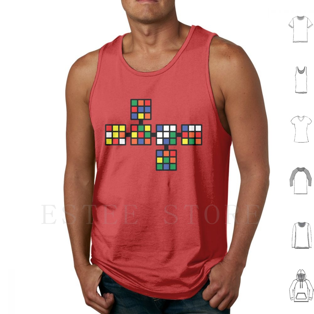 Tank Tops Vest Sleeveless Cube - 3D Printing Nerd บทวิจารณ์และราคา