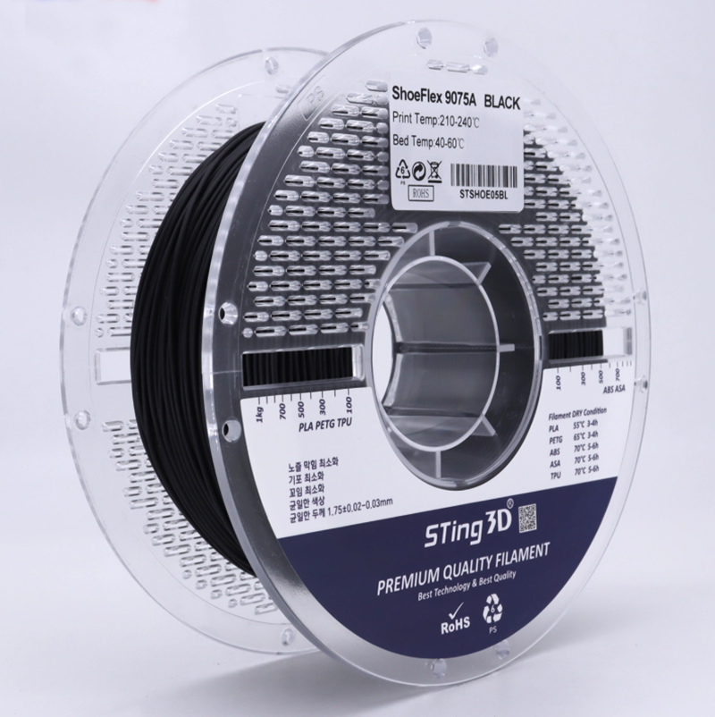 9075A 3D Printer Flexible Fila - Tpu Flexible Filament บทวิจารณ์และราคา