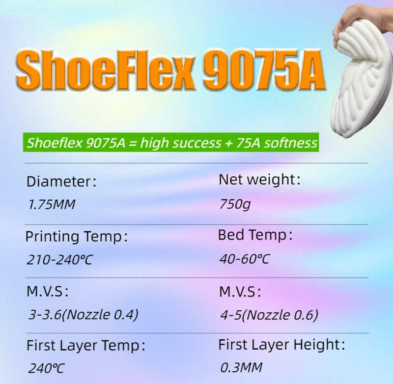 9075A 3D Printer Flexible Fila - Tpu Flexible Filament บทวิจารณ์และราคา
