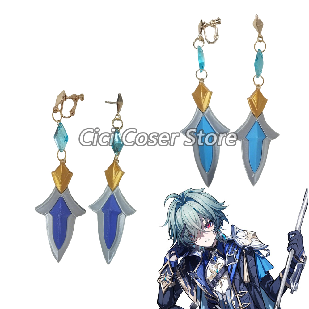 NEW Genshin Impact Lohen Cospl - 3D Printing Earrings บทวิจารณ์และราคา