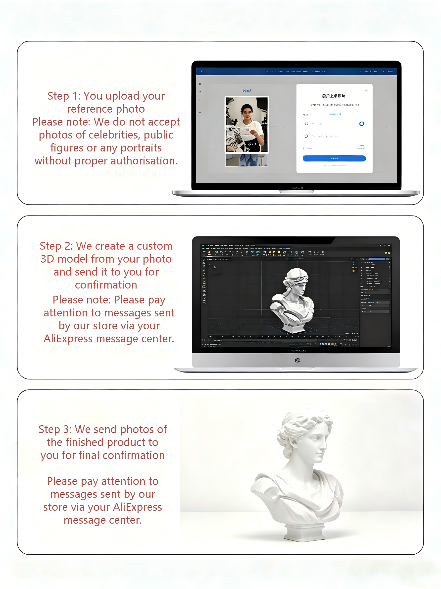 Custom 3D Bust Figurine, Perso - 3D Printing Jobs บทวิจารณ์และราคา